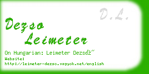 dezso leimeter business card